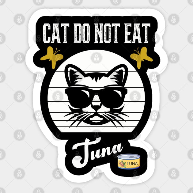 Cat Do Not Eat Tuna Sticker by kooicat